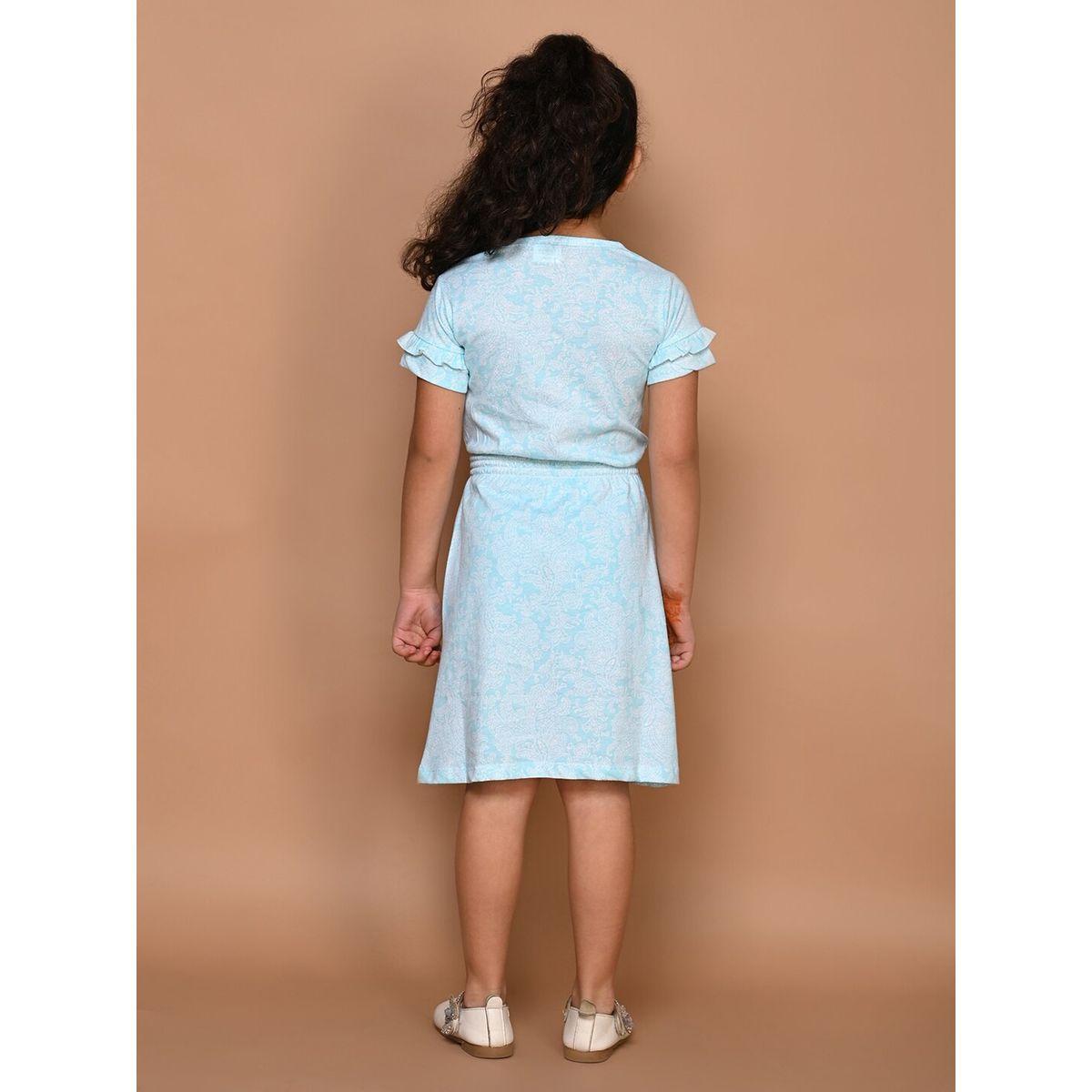 LilPicks X Styli  All Over Print T-Shirt Dress-girls-clothing-dressesandjumpsuits-image-2