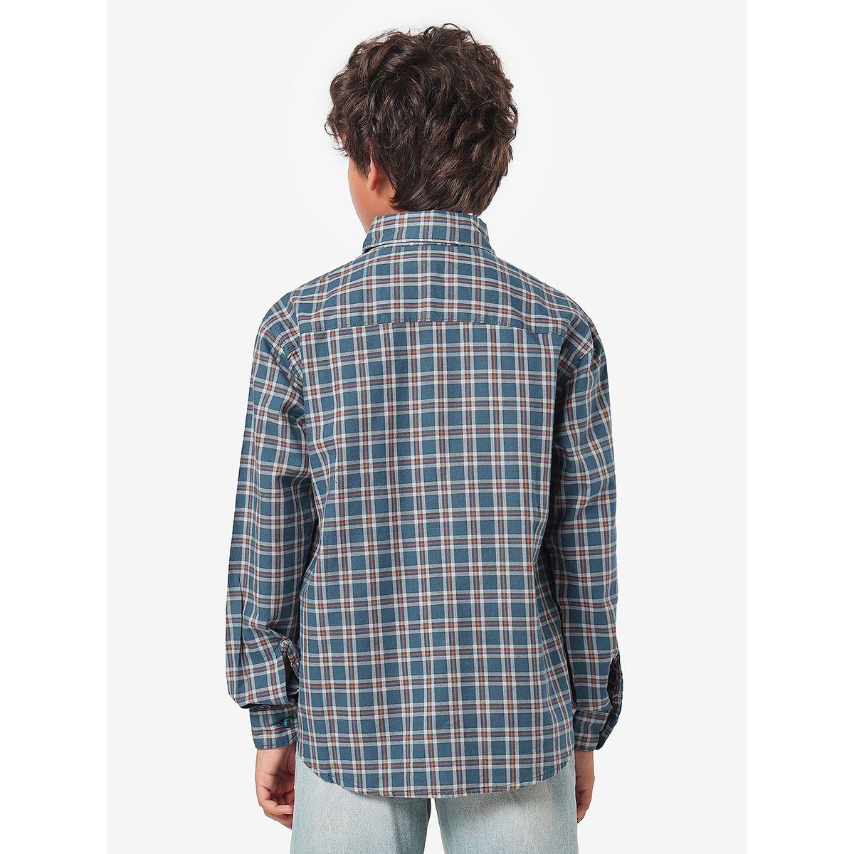LilPicks X Styli  Checkered Shirt with Patch Pocket-boys-clothing-shirts-image-4