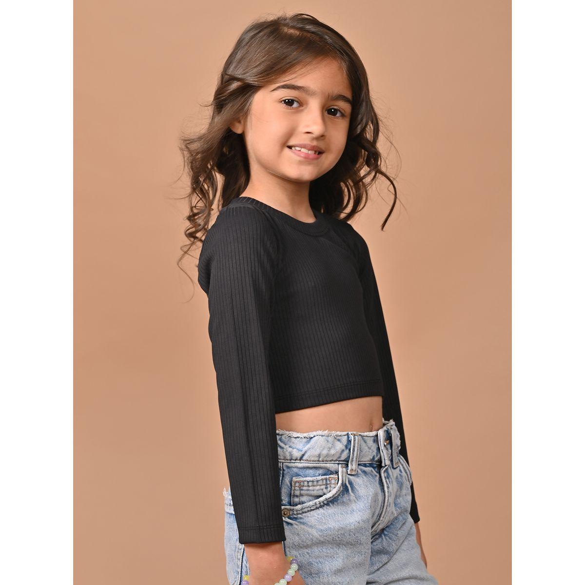 LilPicks X Styli  Solid Rib Crop Top-girls-clothing-blousesandshirts-image-4