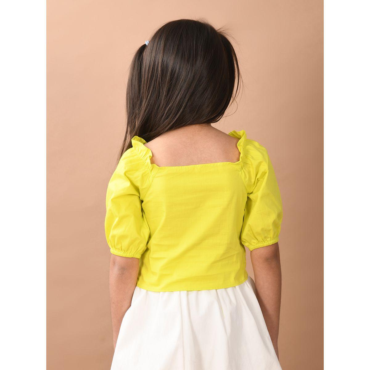 LilPicks X Styli  Square Neck Shirred Crop Top-girls-clothing-blousesandshirts-image-4