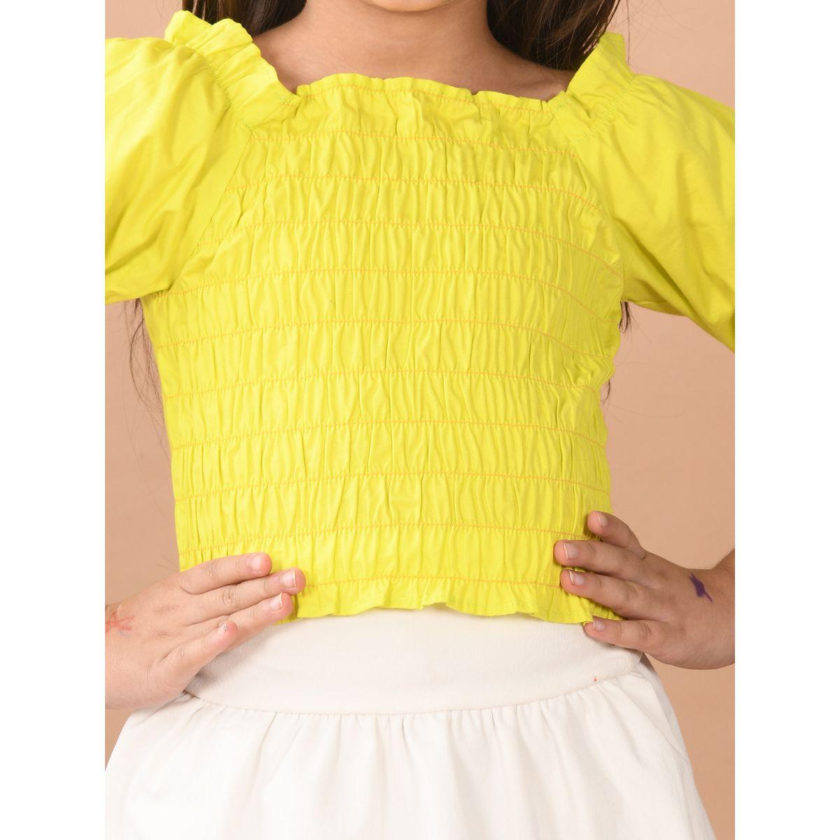 بلوزة قصيرة بياقة واسعة ليل بيكس × ستايلي-girls-clothing-blousesandshirts-image-5