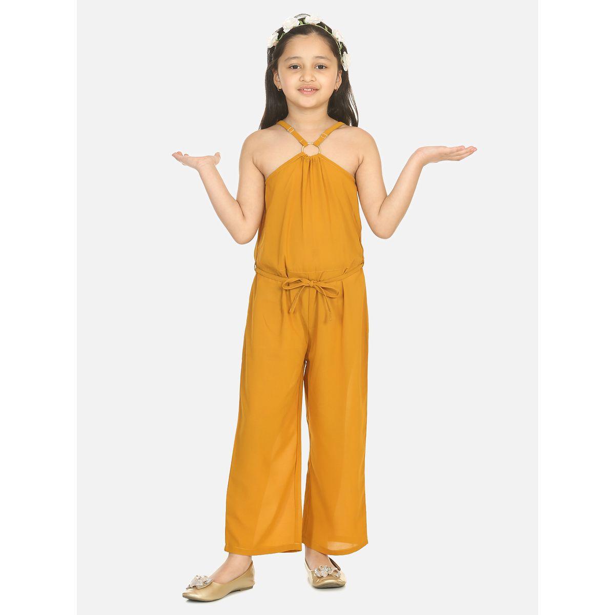 جمبسوت كاجوال بياقة هولتر مع حلقة وأربطة ليل بيكس × ستايلي-girls-clothing-rompers-image-5