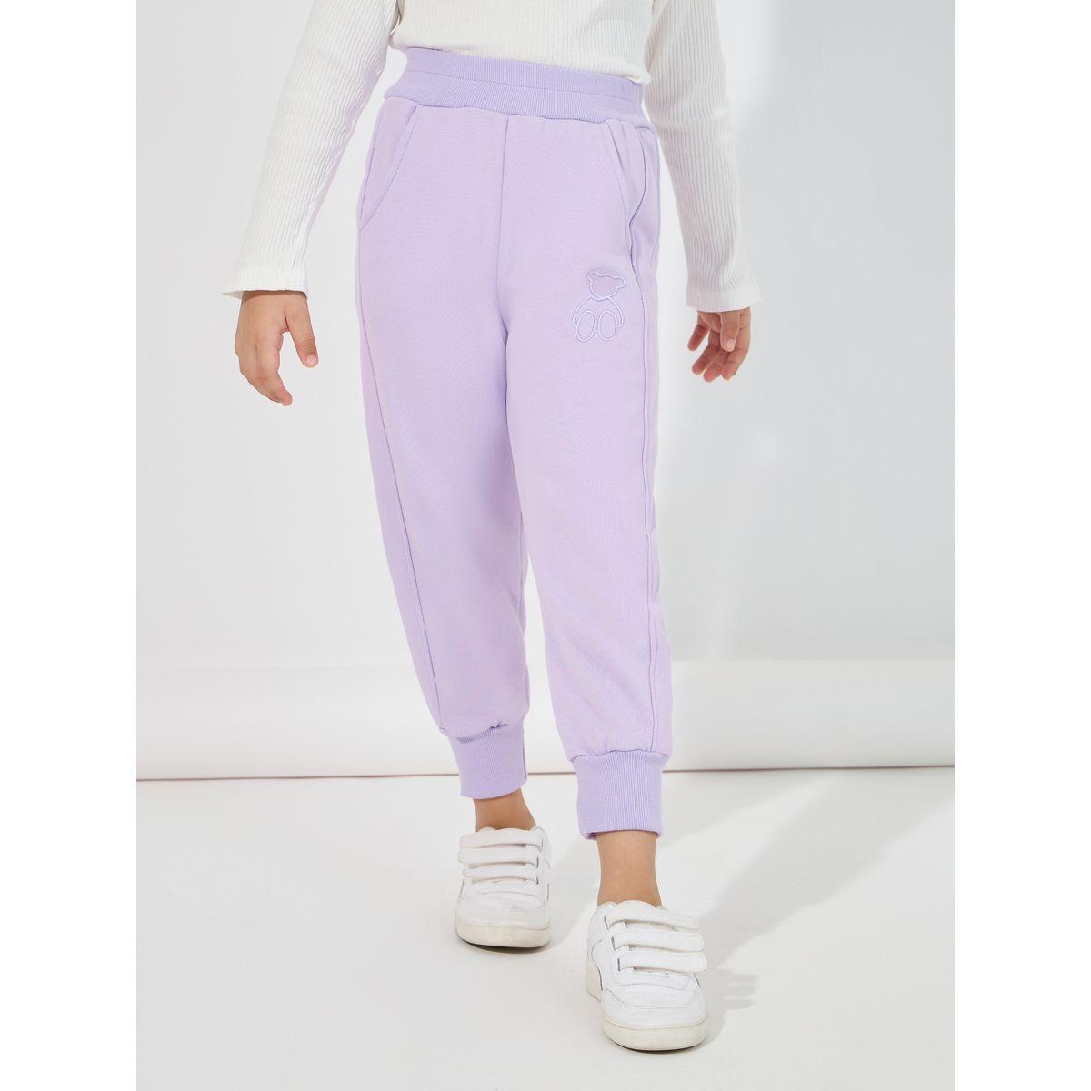 Styli Bear Embroidery Joggers with Side Pocket-girls-clothing-bottoms-joggersandtrackpants-image-1