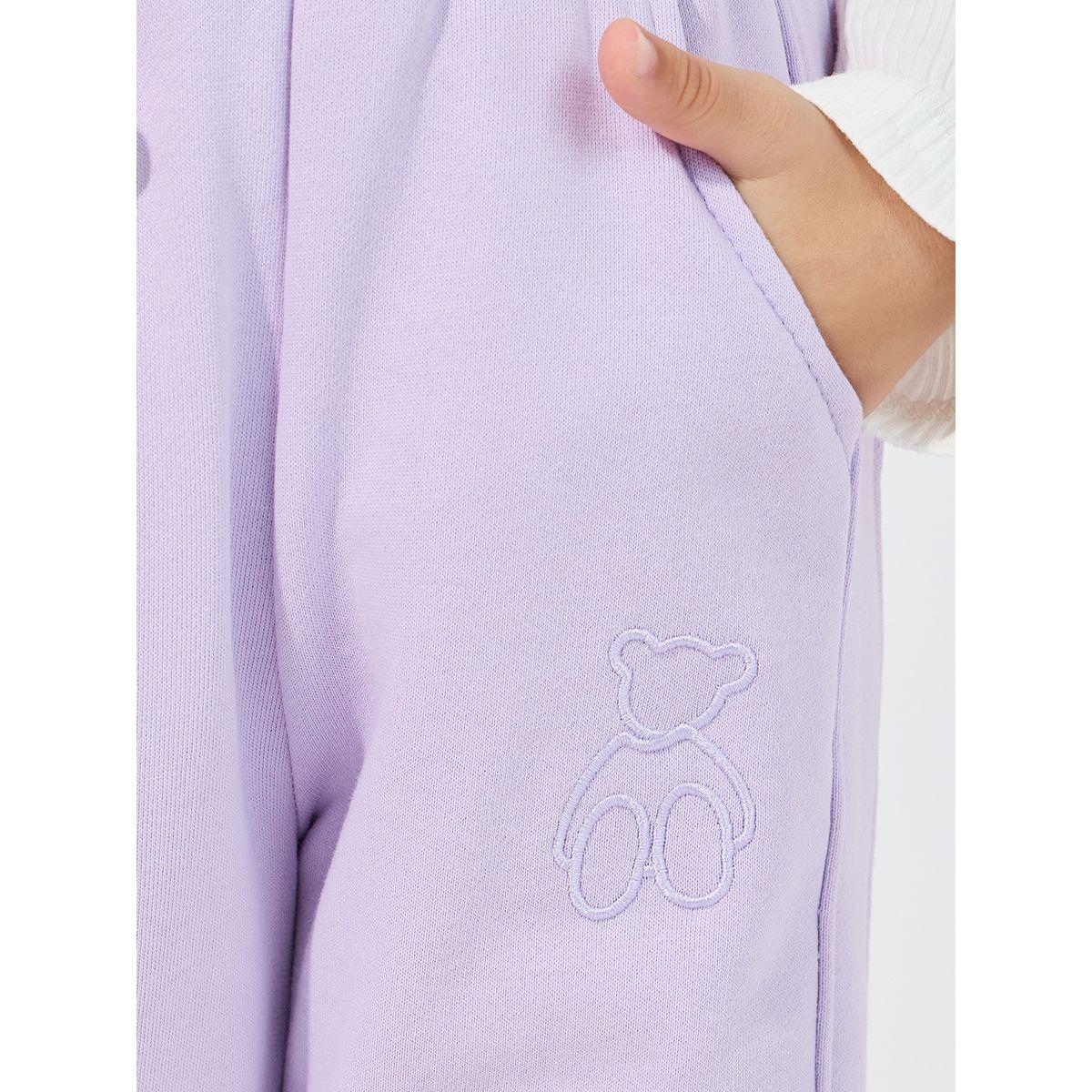 Styli Bear Embroidery Joggers with Side Pocket-girls-clothing-bottoms-joggersandtrackpants-image-3