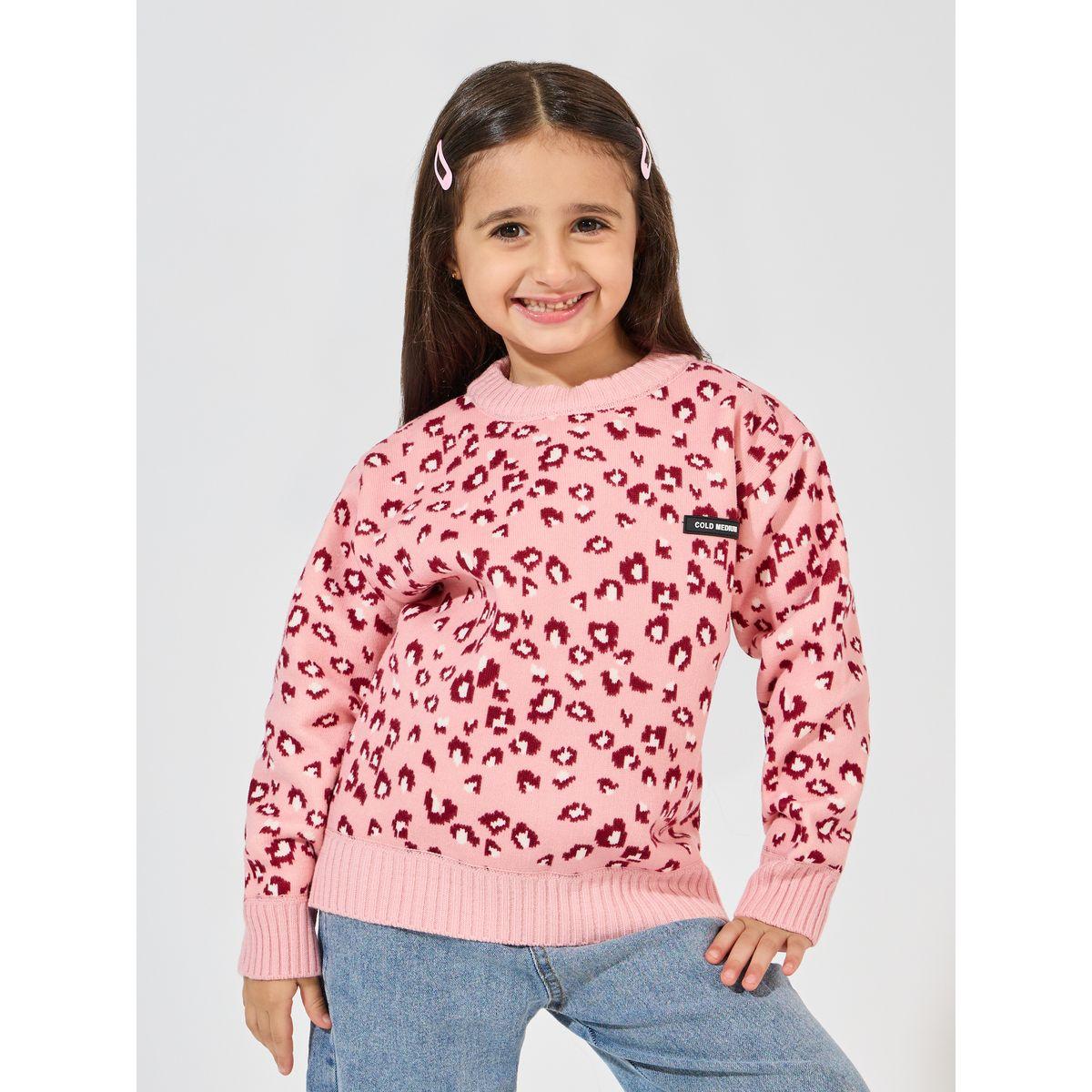 Styli Leopard Print Thermal Lined Sweater-girls-clothing-jumpersandcardigans-image-1