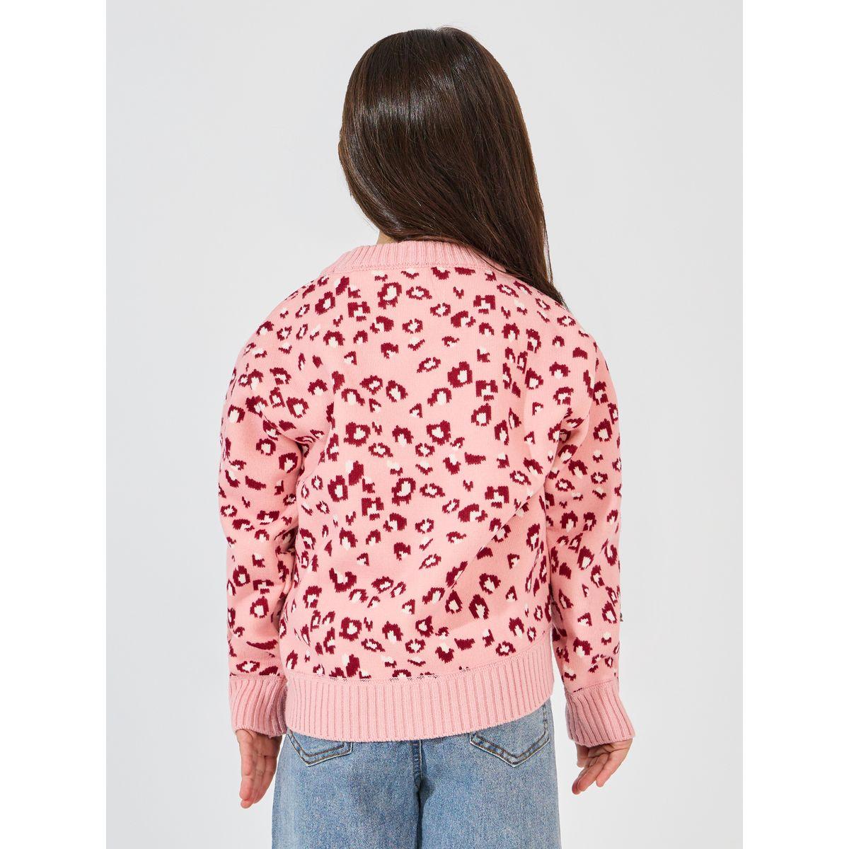 Styli Leopard Print Thermal Lined Sweater-girls-clothing-jumpersandcardigans-image-4