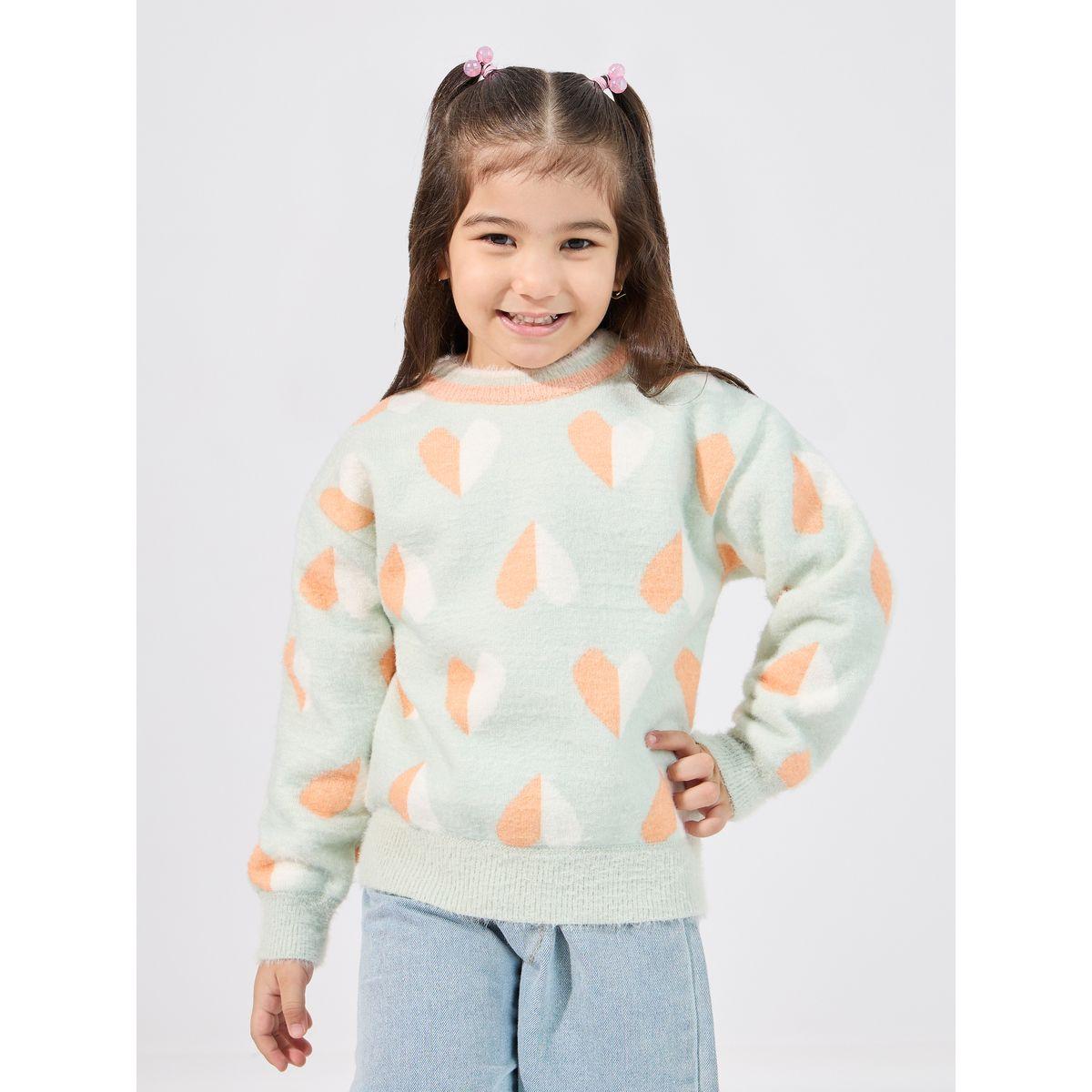 Styli Heart Pattern Thermal Lined Sweater-girls-clothing-jumpersandcardigans-image-1