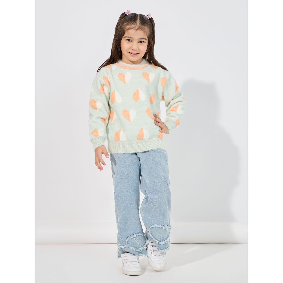 Styli Heart Pattern Thermal Lined Sweater-girls-clothing-jumpersandcardigans-image-2