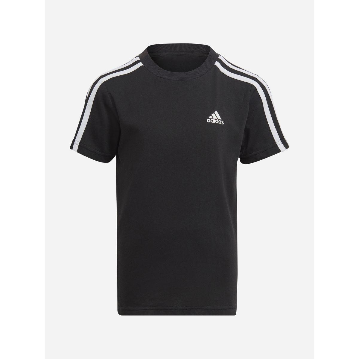 تيشيرت قطن مزين باشرطة مع شعار الماركة-boys-clothing-tshirtsandpolos-image-1