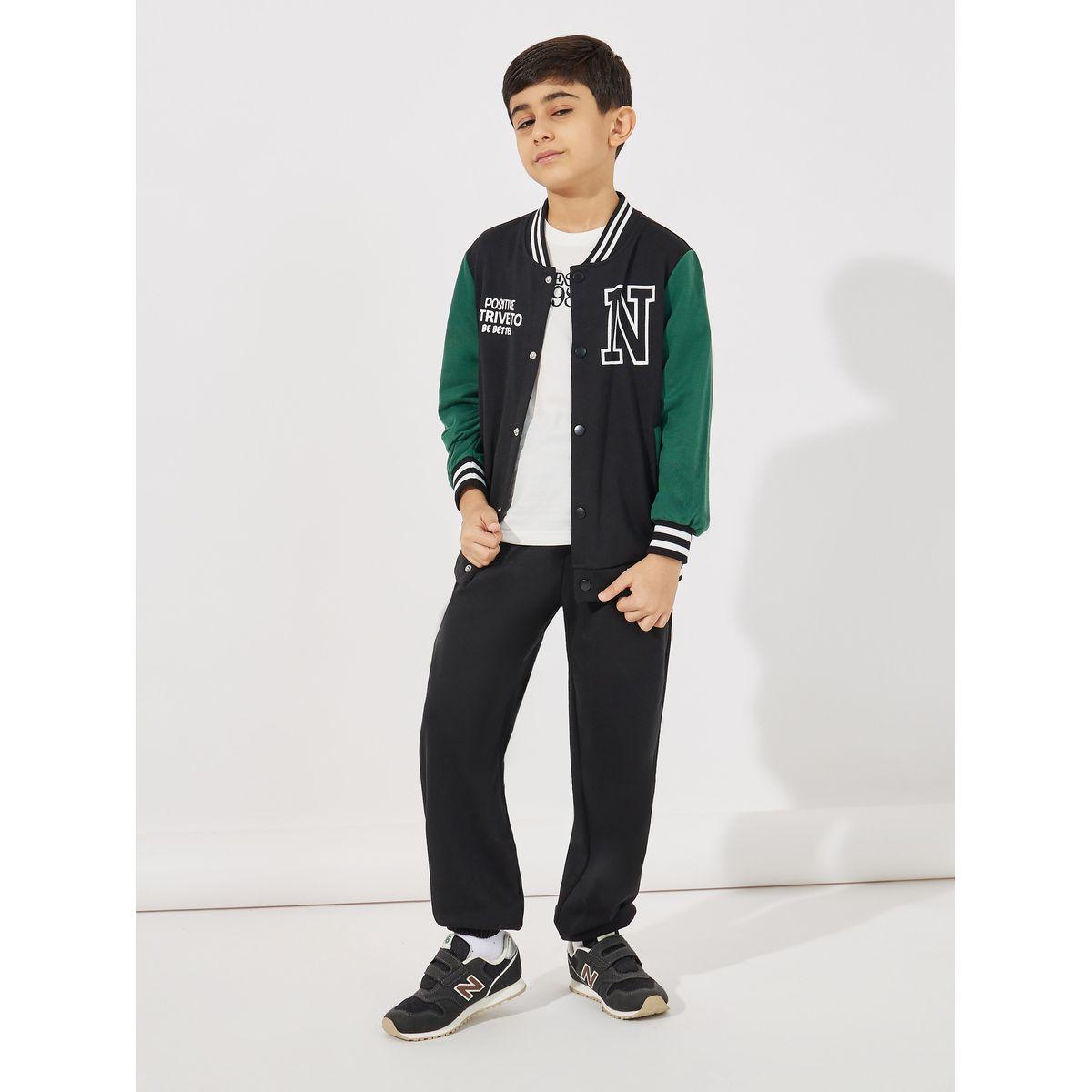 Styli Color Block Varsity Jacket & Joggers Set-boys-clothing-setsandcoords-image-1
