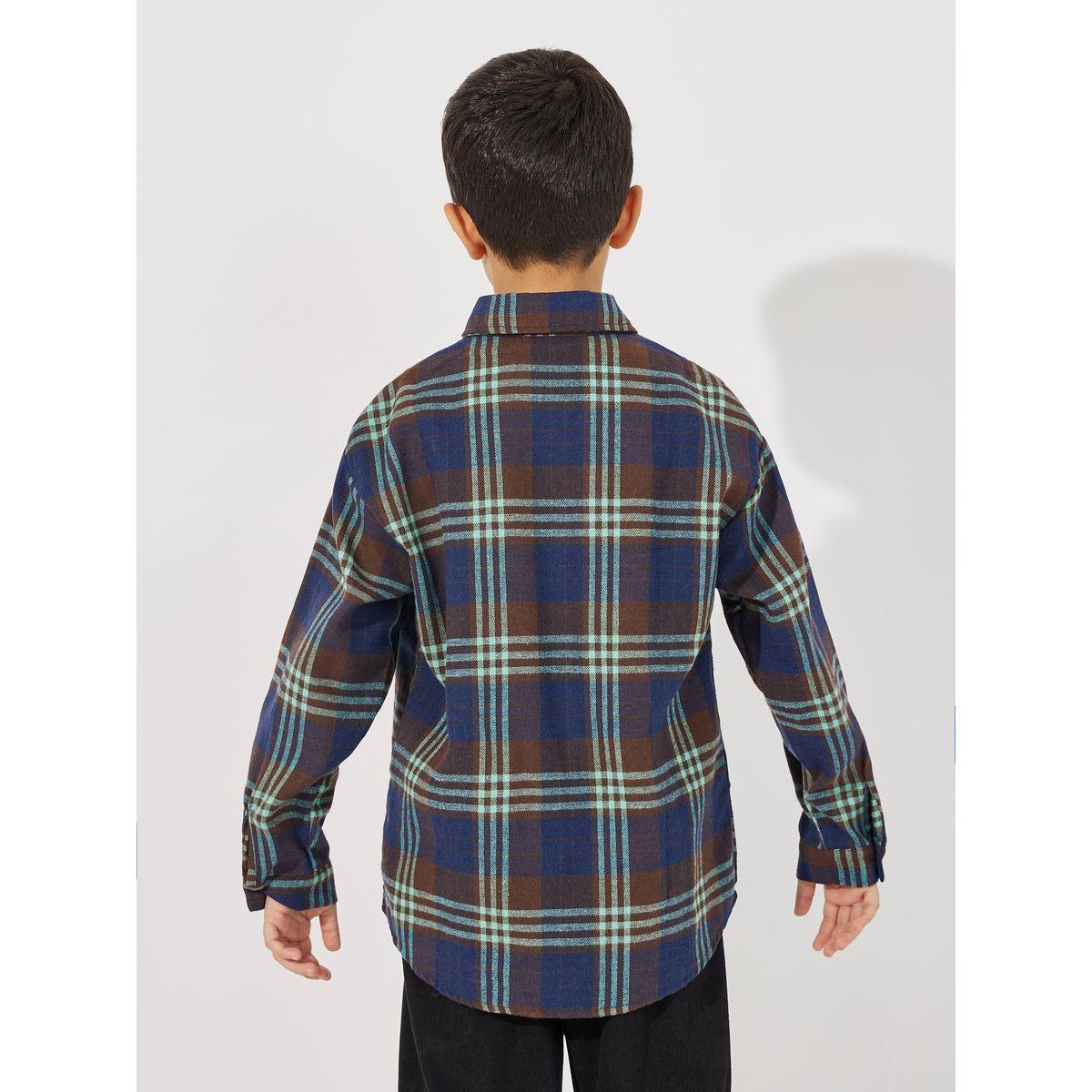 Styli Checked Pocket Front Loose Fit Shirt-boys-clothing-shirts-image-4