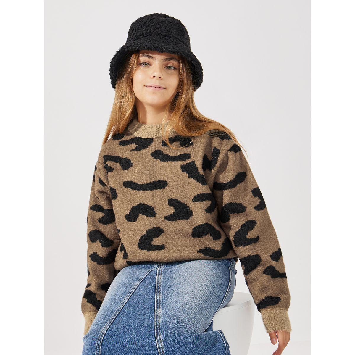 Styli Leopard Pattern Knitted Sweater-girls-clothing-jumpersandcardigans-image-1
