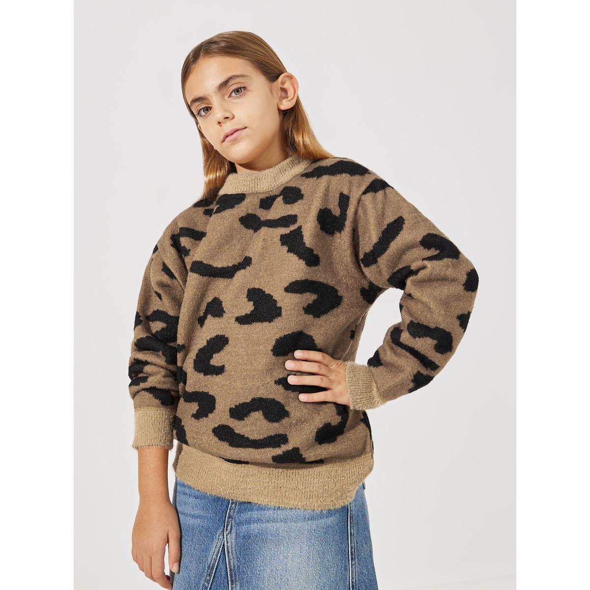 Styli Leopard Pattern Knitted Sweater-girls-clothing-jumpersandcardigans-image-3