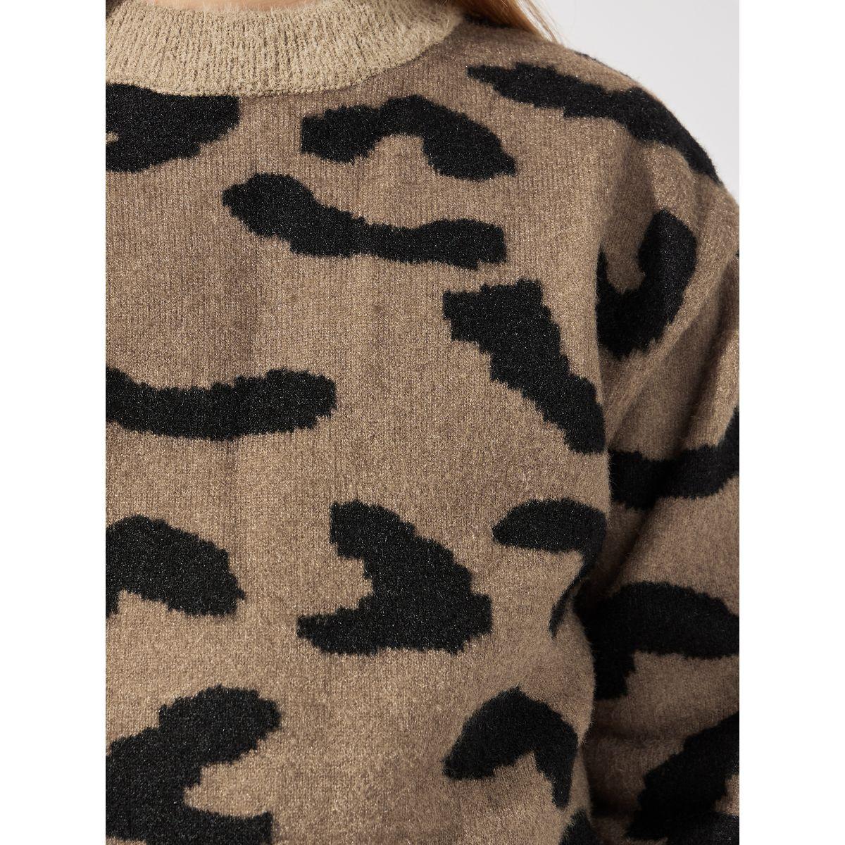 Styli Leopard Pattern Knitted Sweater-girls-clothing-jumpersandcardigans-image-4