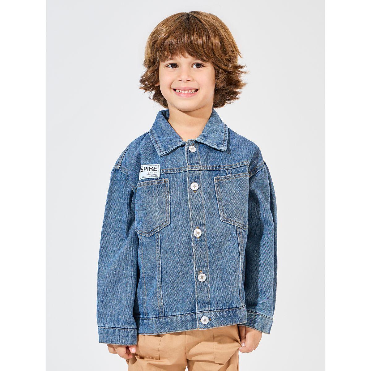 Styli Patch Design Pocket Denim Jacket-boys-clothing-jacketsandcoats-image-1