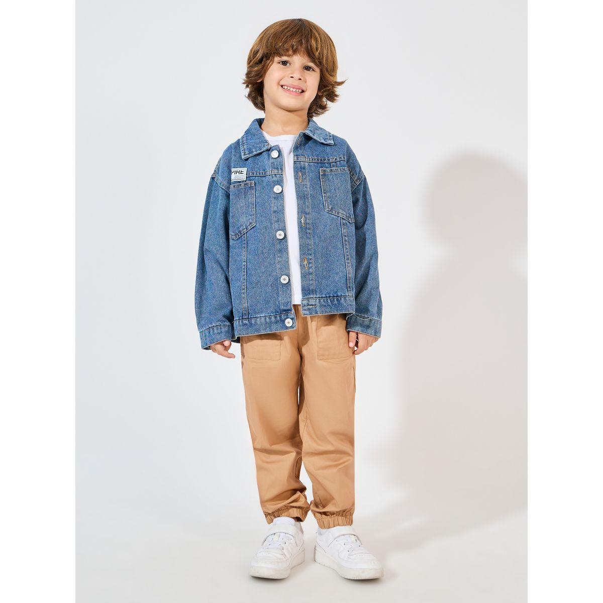 Styli Patch Design Pocket Denim Jacket-boys-clothing-jacketsandcoats-image-2