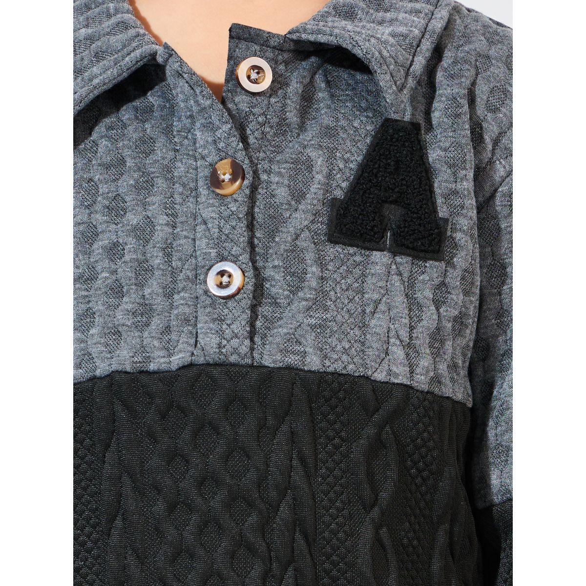 Styli Color Block Cable Knit Sweatshirt & Joggers Set-boys-clothing-setsandcoords-image-3