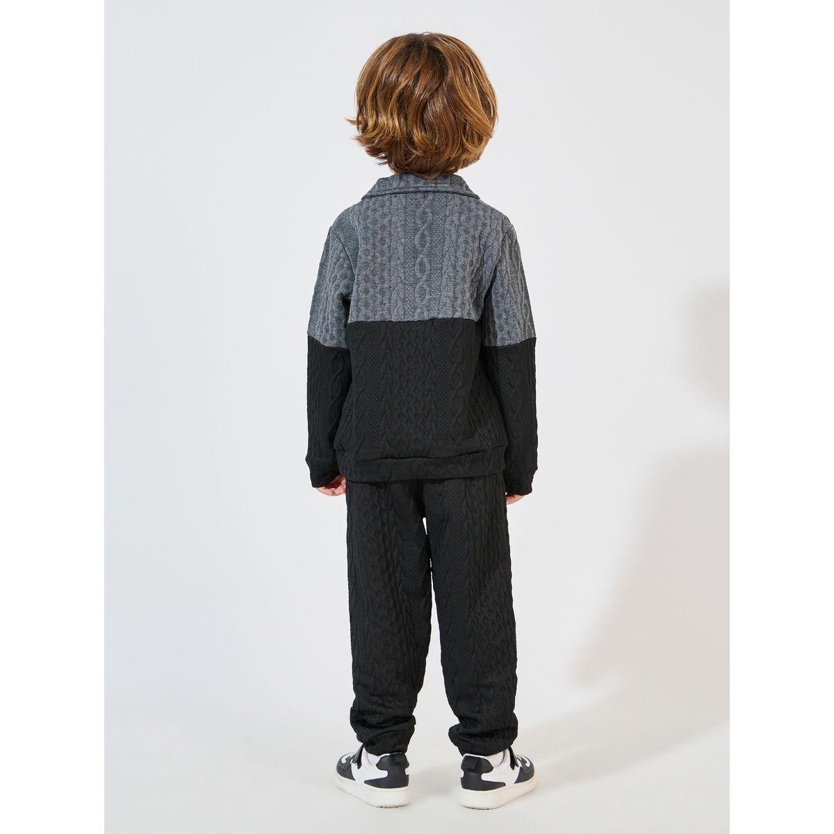 مجموعة من جوغر مع سويت شيرت بنمط كتل الالوان-boys-clothing-setsandcoords-image-4