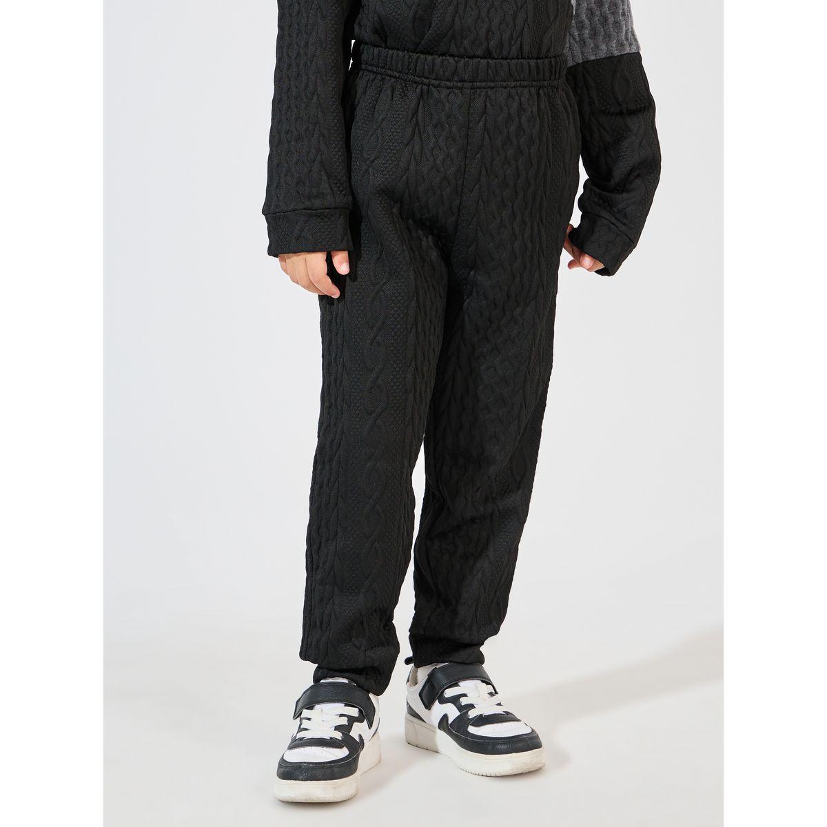 Styli Color Block Cable Knit Sweatshirt & Joggers Set-boys-clothing-setsandcoords-image-5