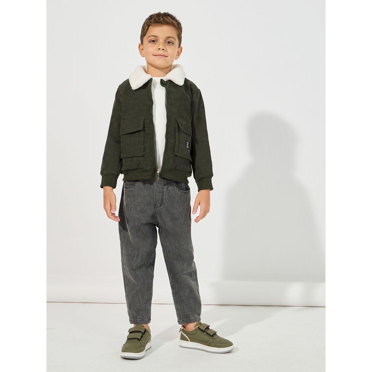 Styli Teddy Thermal Lined Corduroy Jacket-boys-clothing-jacketsandcoats-image-2