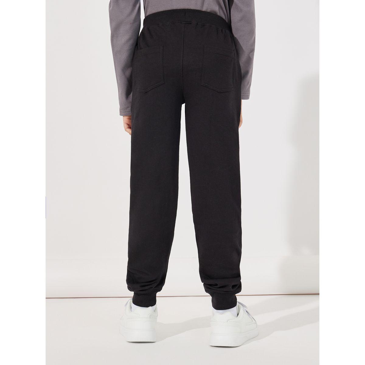 Styli Solid Joggers with Drawstring Closure-boys-clothing-bottoms-joggersandtrackpants-image-4