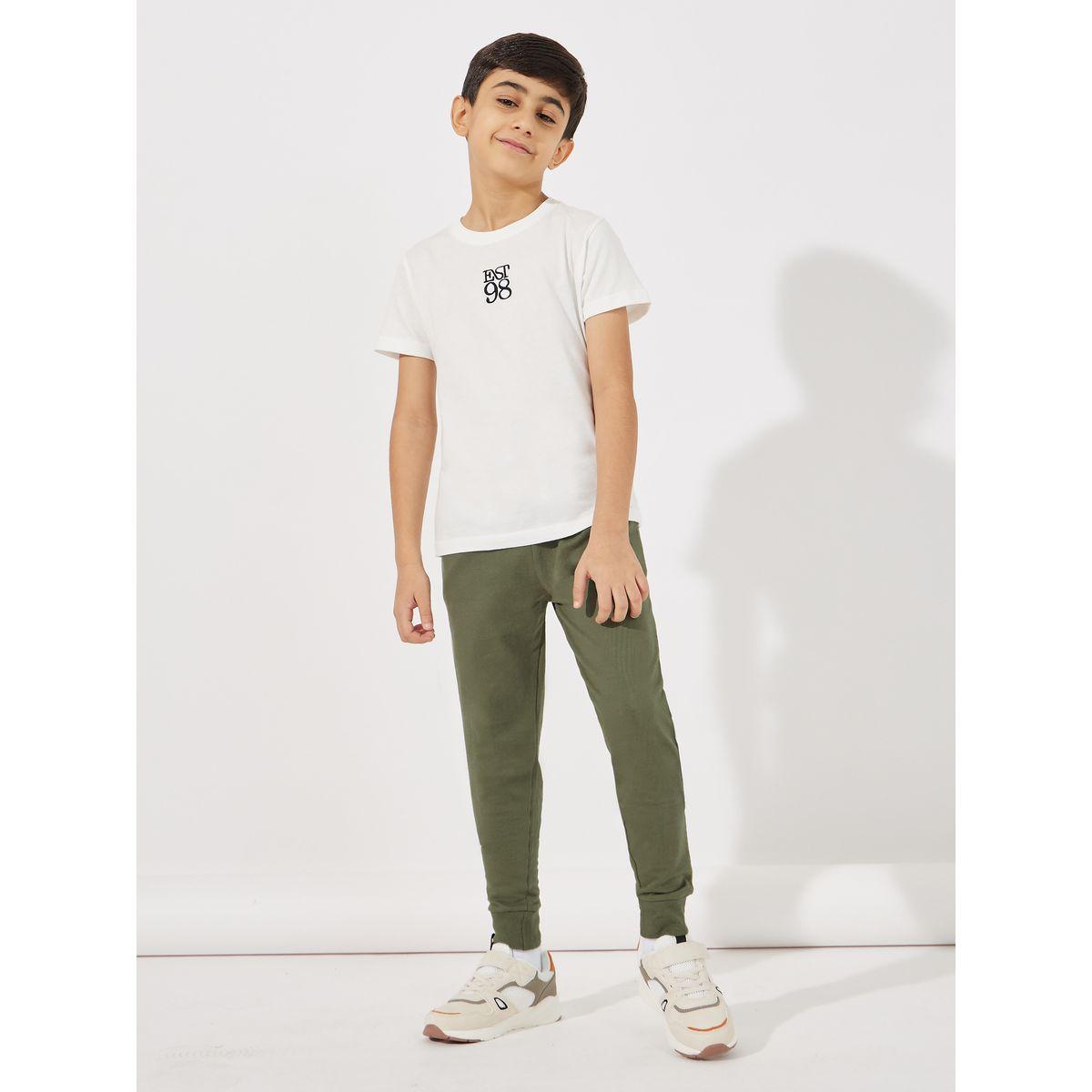 Styli Solid Joggers with Drawstring Closure-boys-clothing-bottoms-joggersandtrackpants-image-1