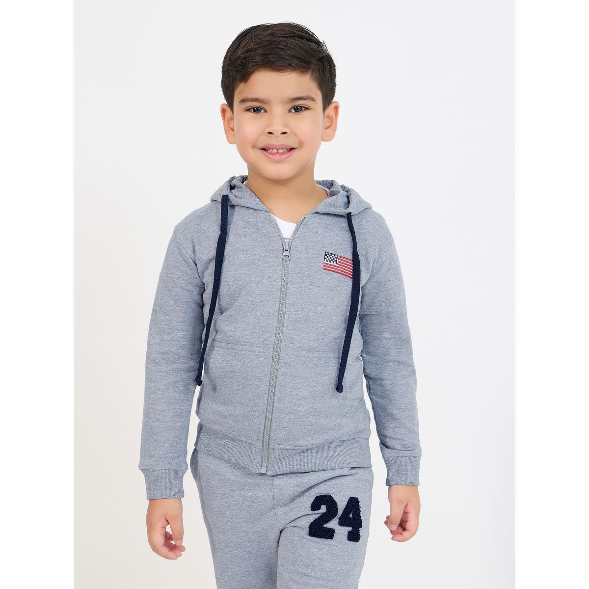 Styli Embroidered Flag Detail Zip Through Hoodie-boys-clothing-winterwear-sweatshirts-image-1
