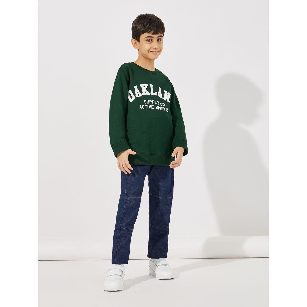 Styli Slogan Print Round Neck Sweatshirt-boys-clothing-sweatshirts-image-2