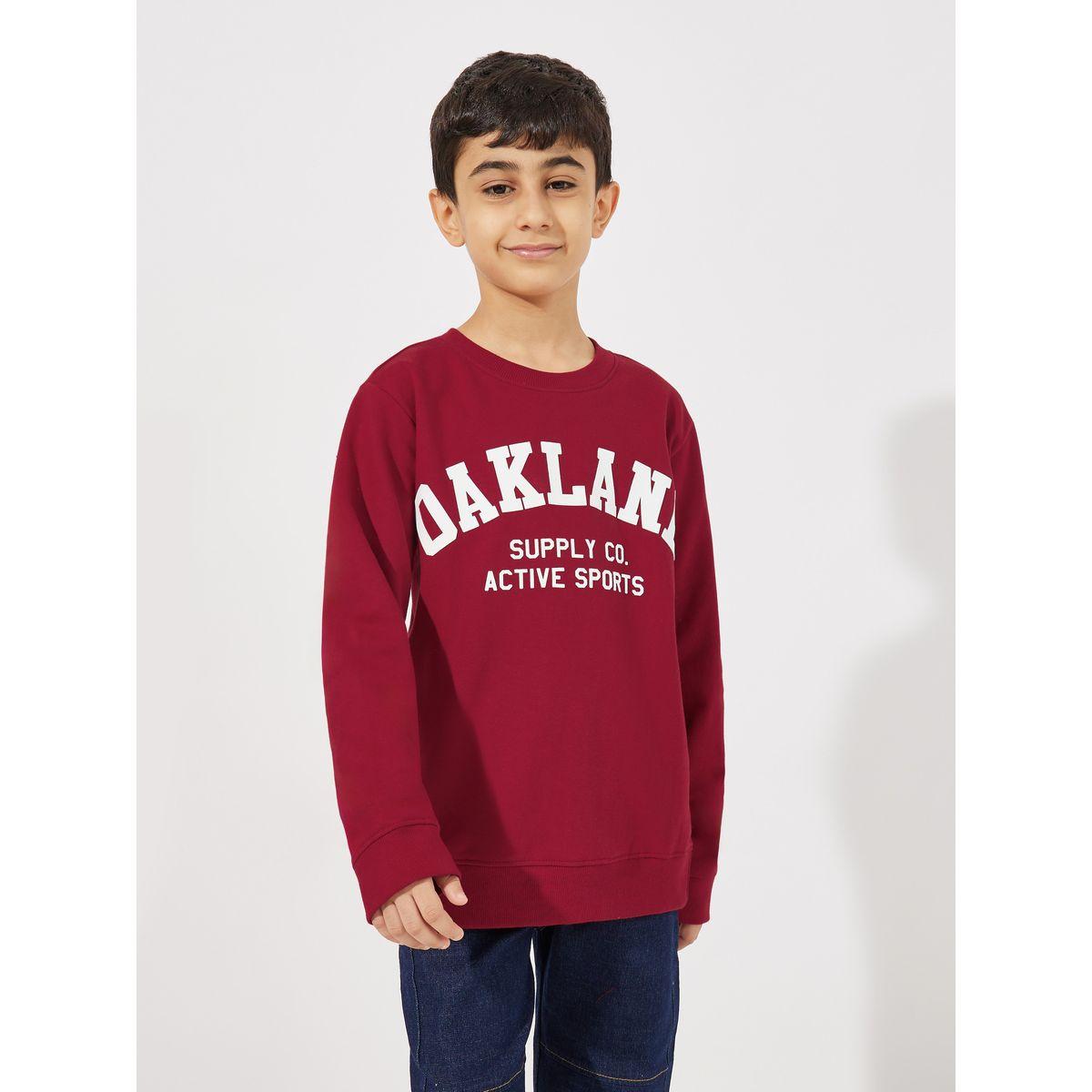 Styli Slogan Print Round Neck Sweatshirt-boys-clothing-sweatshirts-image-1