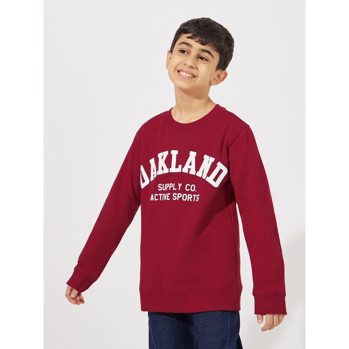 Styli Slogan Print Round Neck Sweatshirt-boys-clothing-sweatshirts-image-2