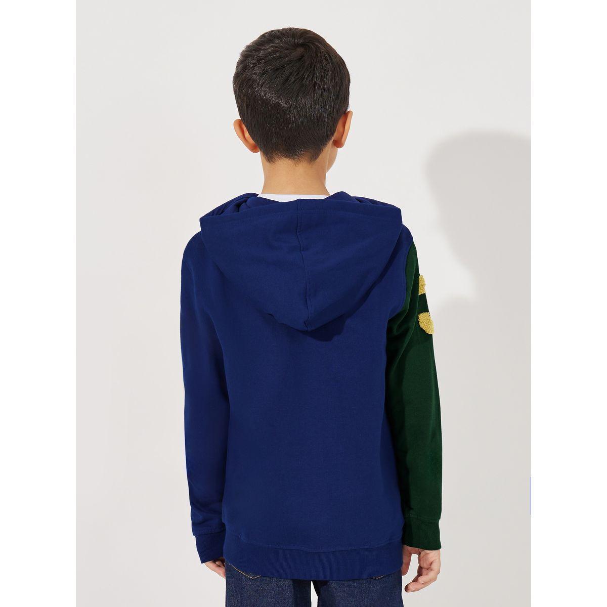Styli Colorblock Logo Embroidered Zip Through Hoodie-boys-clothing-winterwear-sweatshirts-image-6