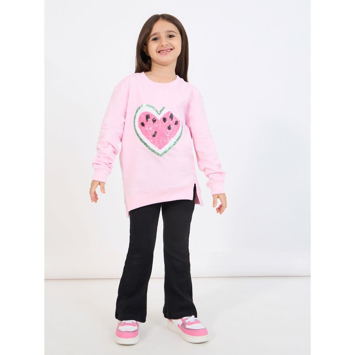 سويت شيرت طويل مزين بالترتر-girls-clothing-winterwear-sweatshirts-image-2