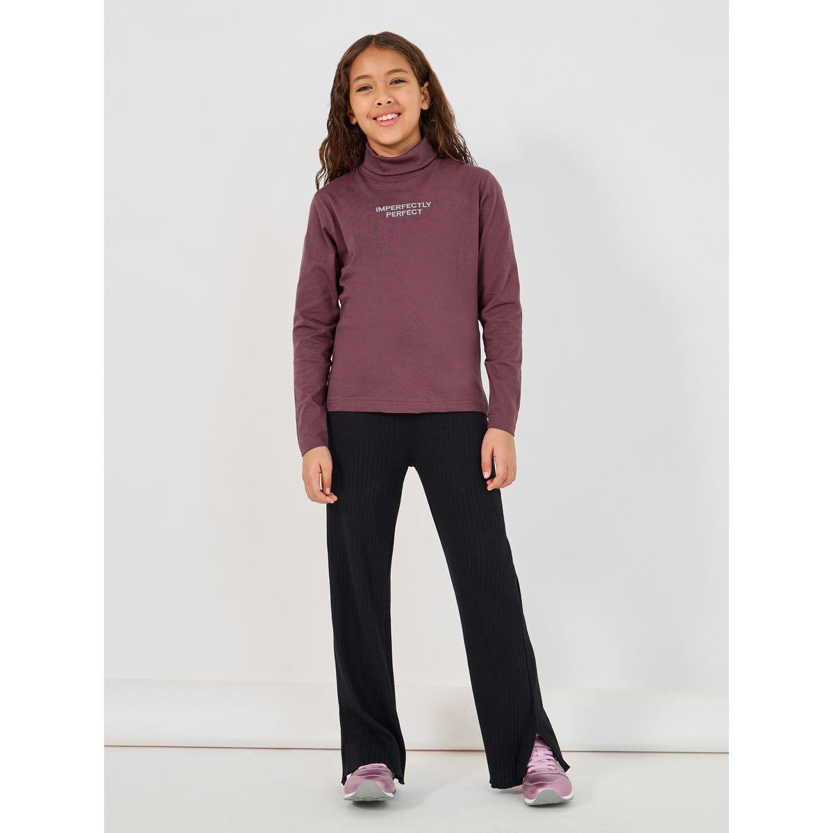 Styli Embroidered Turtle Neck Long Sleeve T-Shirt-girls-clothing-tshirts-image-2