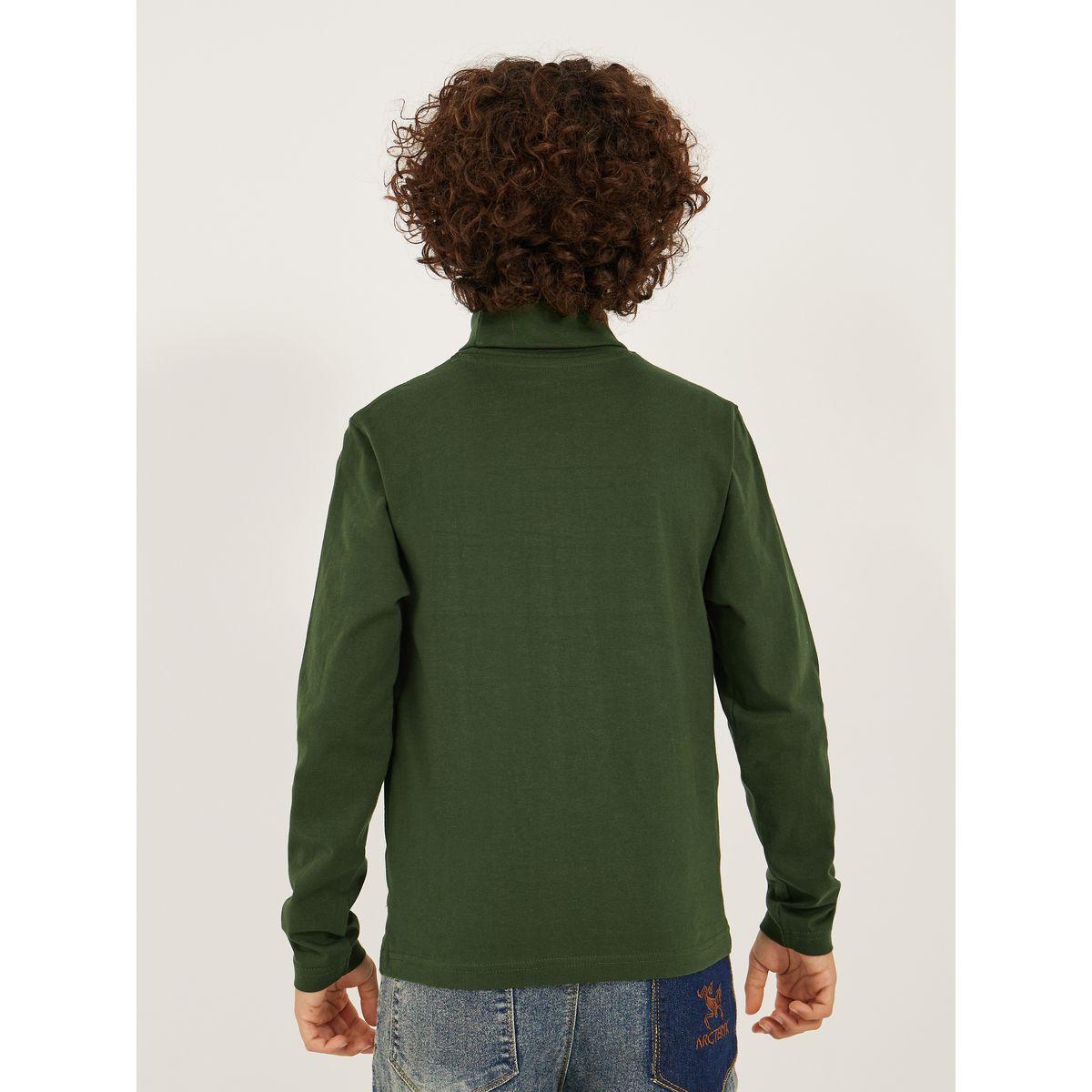 تيشيرت سادة بياقة عالية مزين بشارة-boys-clothing-tshirtsandpolos-image-4