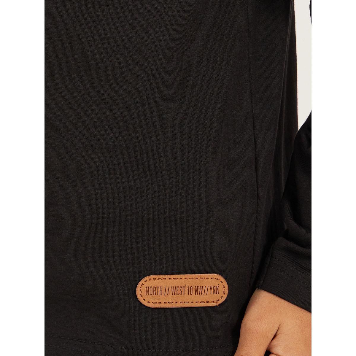 Styli Solid High-Neck T-Shirt with Patch Detail-boys-clothing-tshirtsandpolos-image-3
