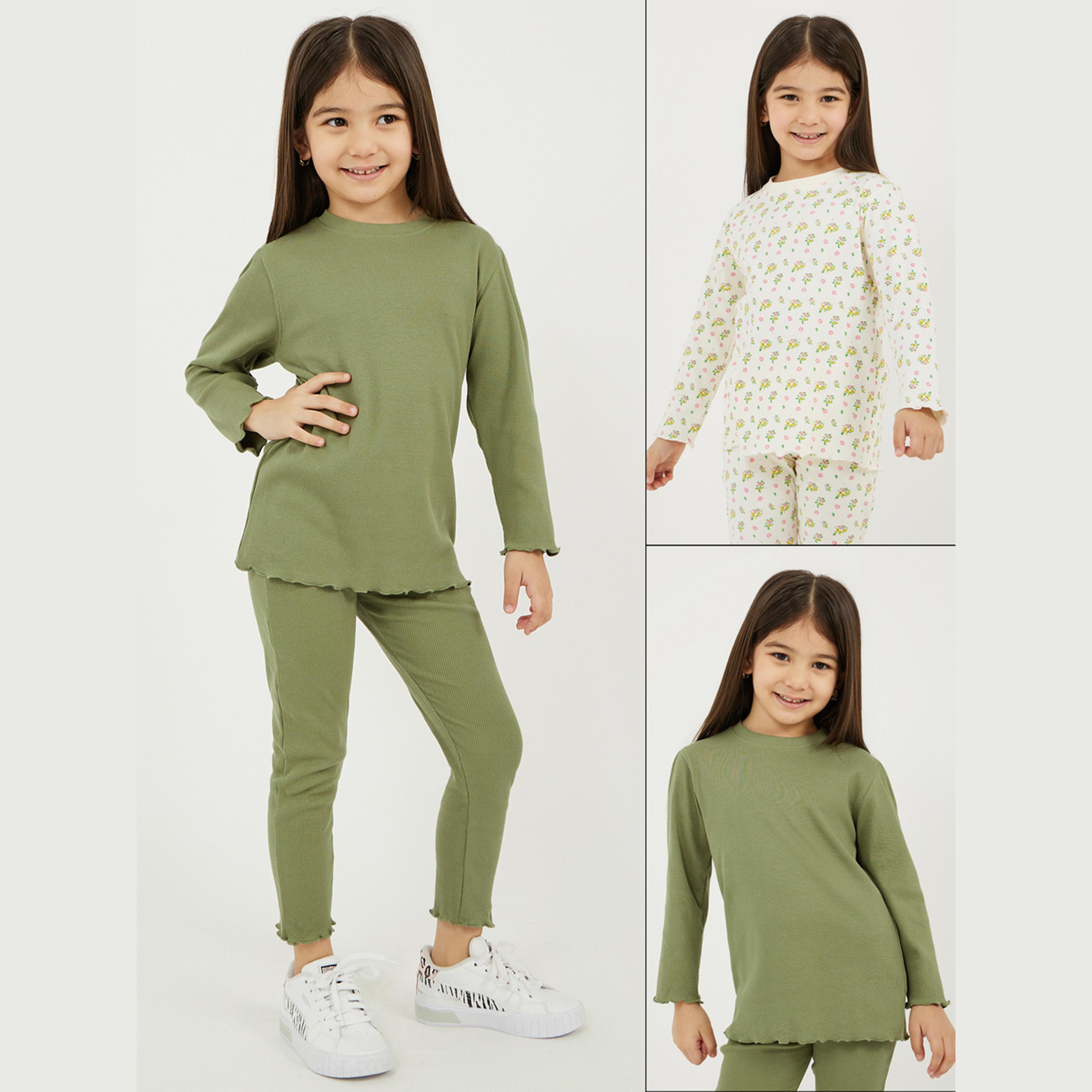 Styli Pack Of 2 Printed Full Sleeve Shirt-girls-clothing-setsandcoords-image-1