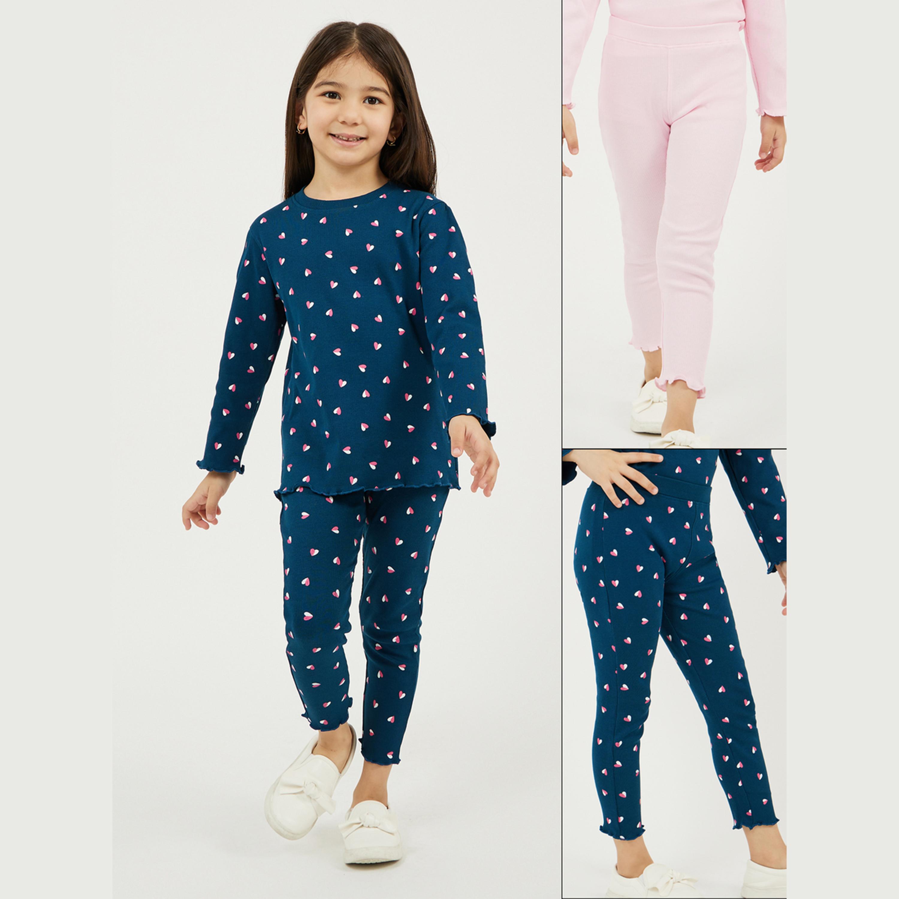Styli Pack Of 2 Printed Legging-girls-clothing-setsandcoords-image-1
