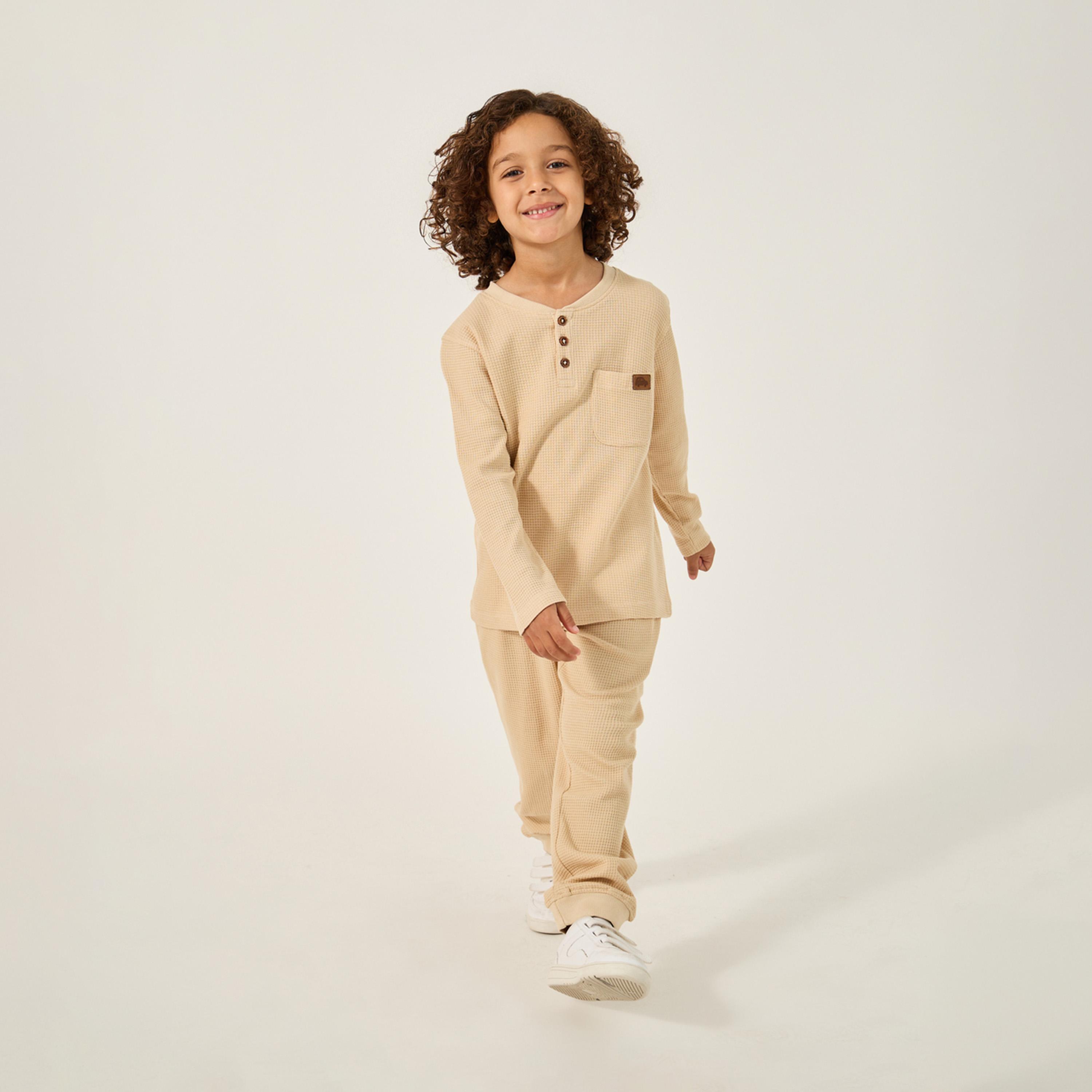 ستايلي - مجموعة من قطعتين - بنطال رياضي-boys-clothing-setsandcoords-image-3