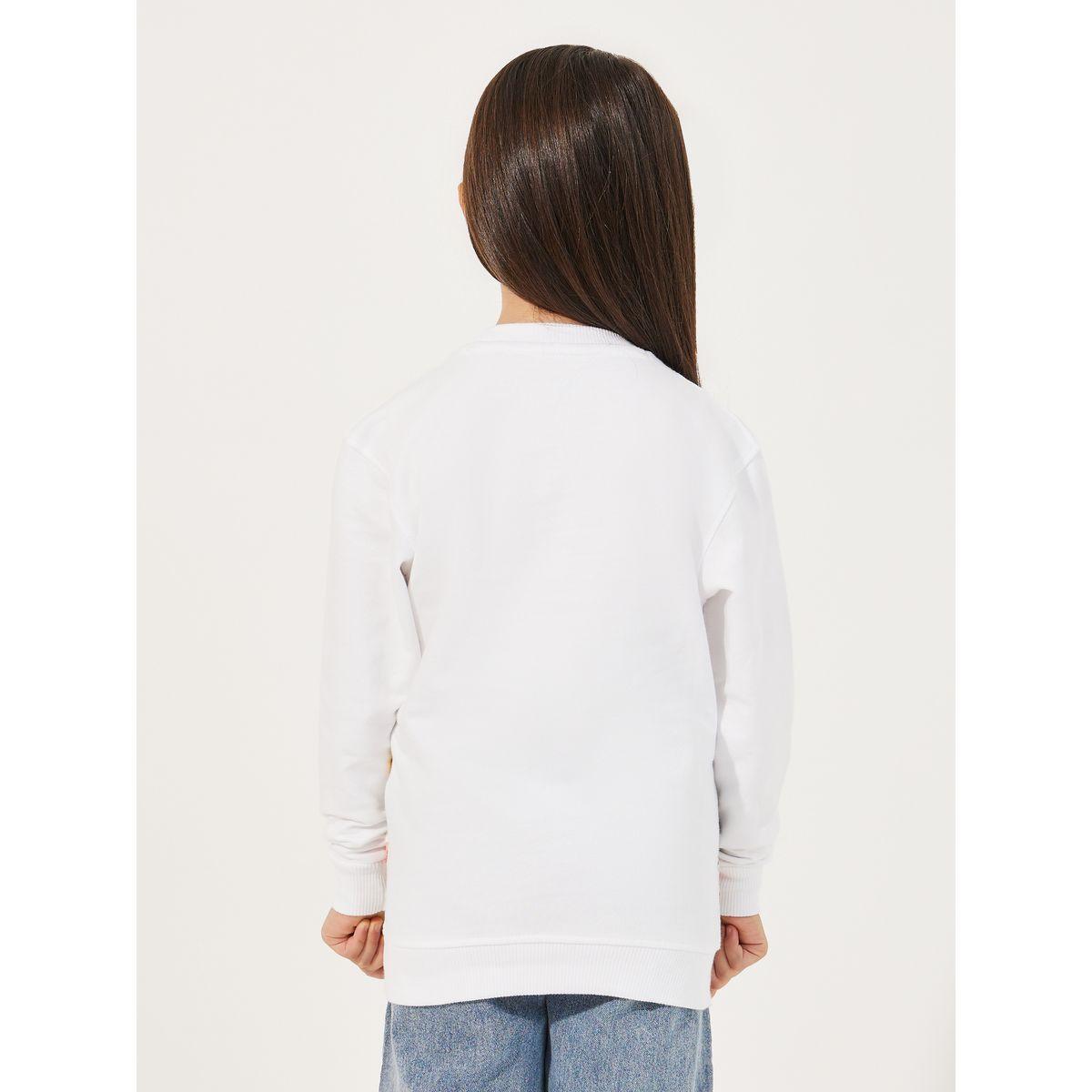 سويت شيرت طويل مطبع بفراشات مع زهور-girls-clothing-winterwear-sweatshirts-image-4