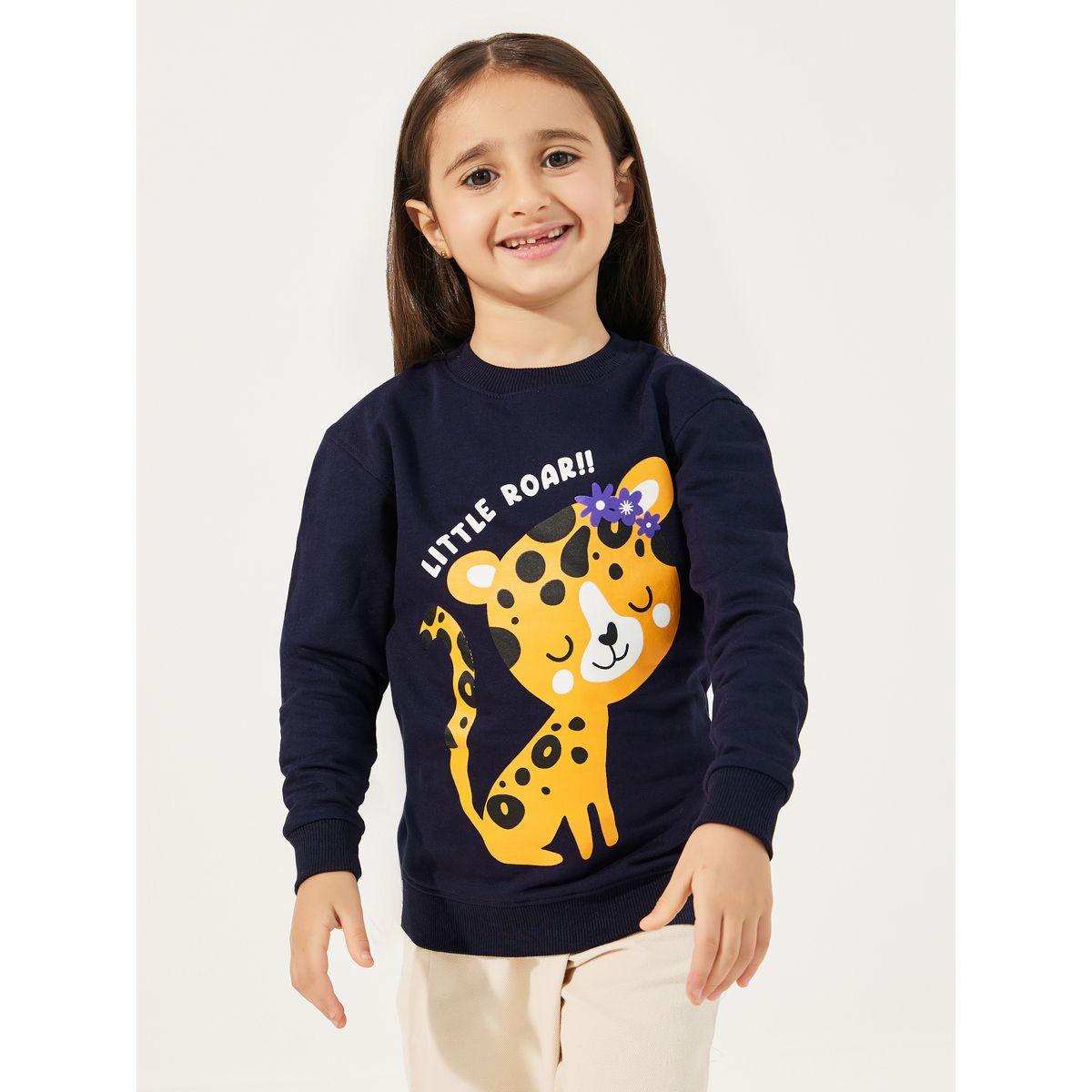 Styli Graphic Print Round Neck Sweatshirt-girls-clothing-winterwear-sweatshirts-image-1