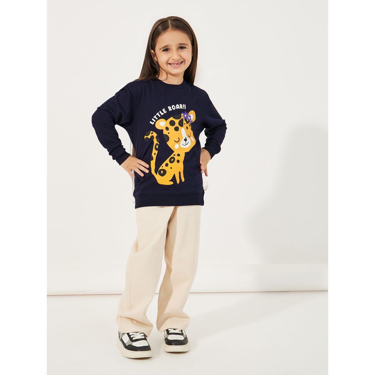 Styli Graphic Print Round Neck Sweatshirt-girls-clothing-winterwear-sweatshirts-image-2
