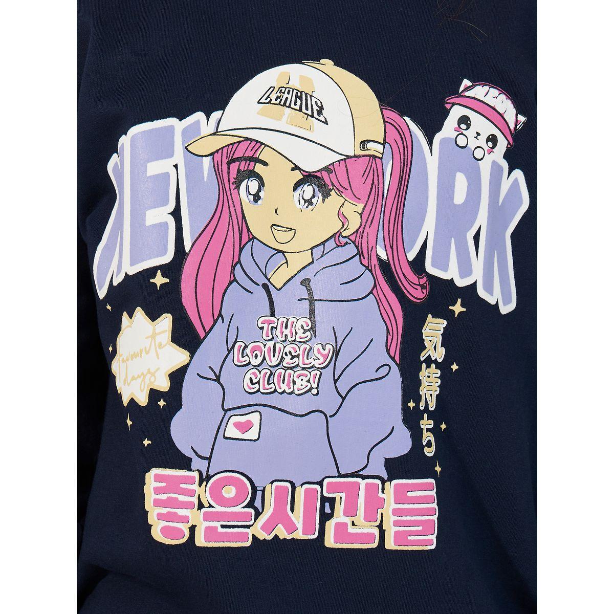 Styli Graphic Print Round Neck Sweatshirt-girls-clothing-winterwear-sweatshirts-image-3