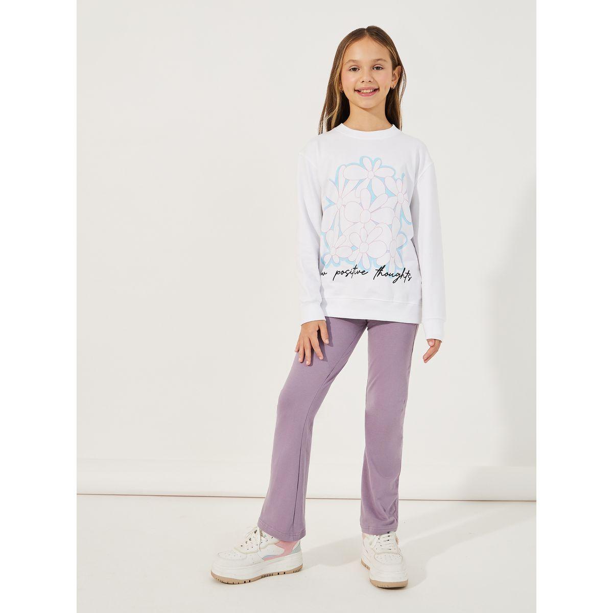 Styli Slogan Floral Print Longline Sweatshirt-girls-clothing-winterwear-sweatshirts-image-2