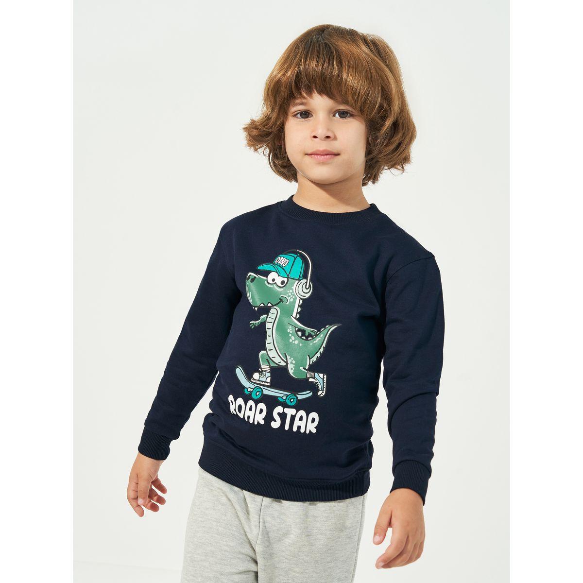 سويت شيرت بقصة عادية وطبعة جرافيك-boys-clothing-sweatshirts-image-1
