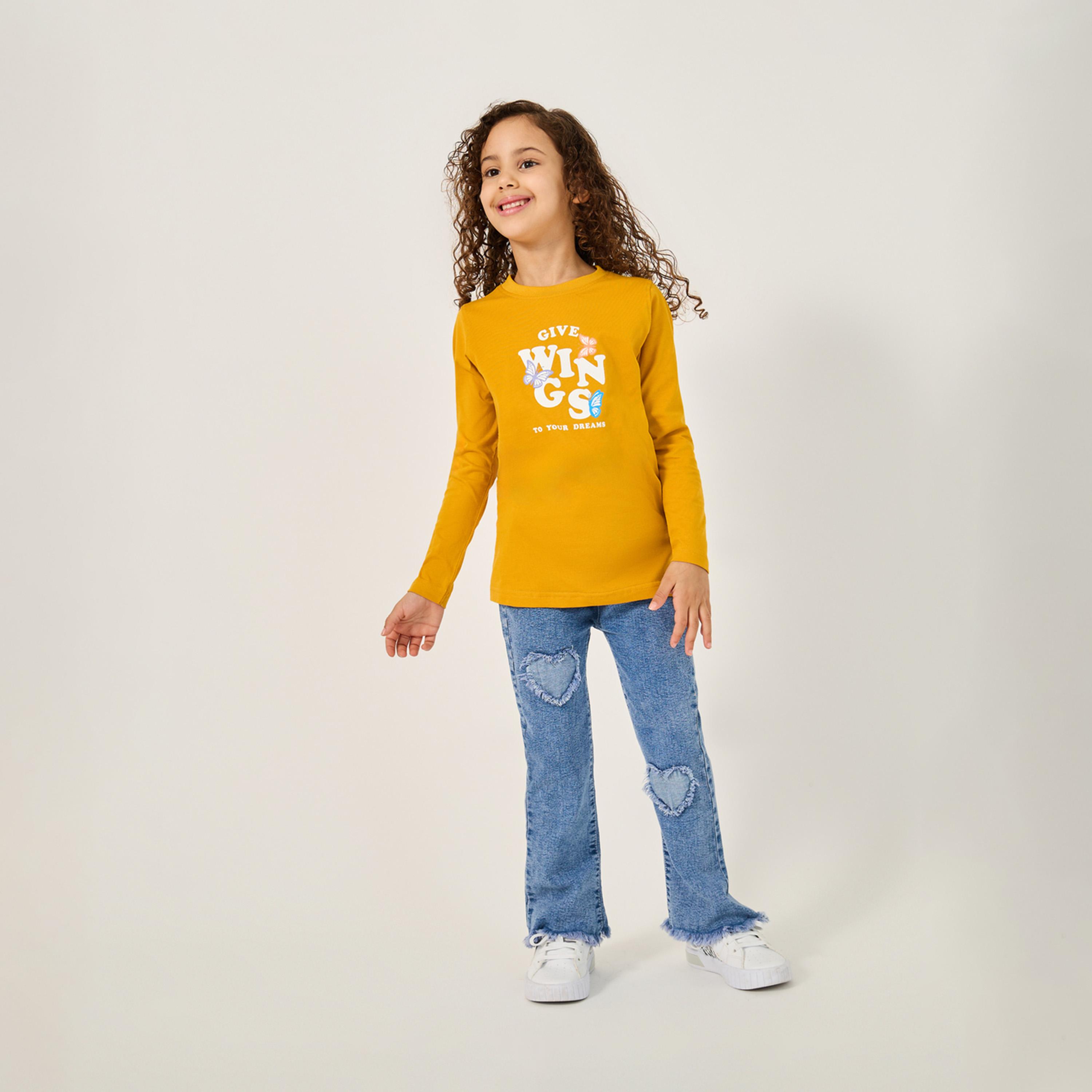 Styli Full Sleeve Printed Shirt-girls-clothing-tshirts-image-2