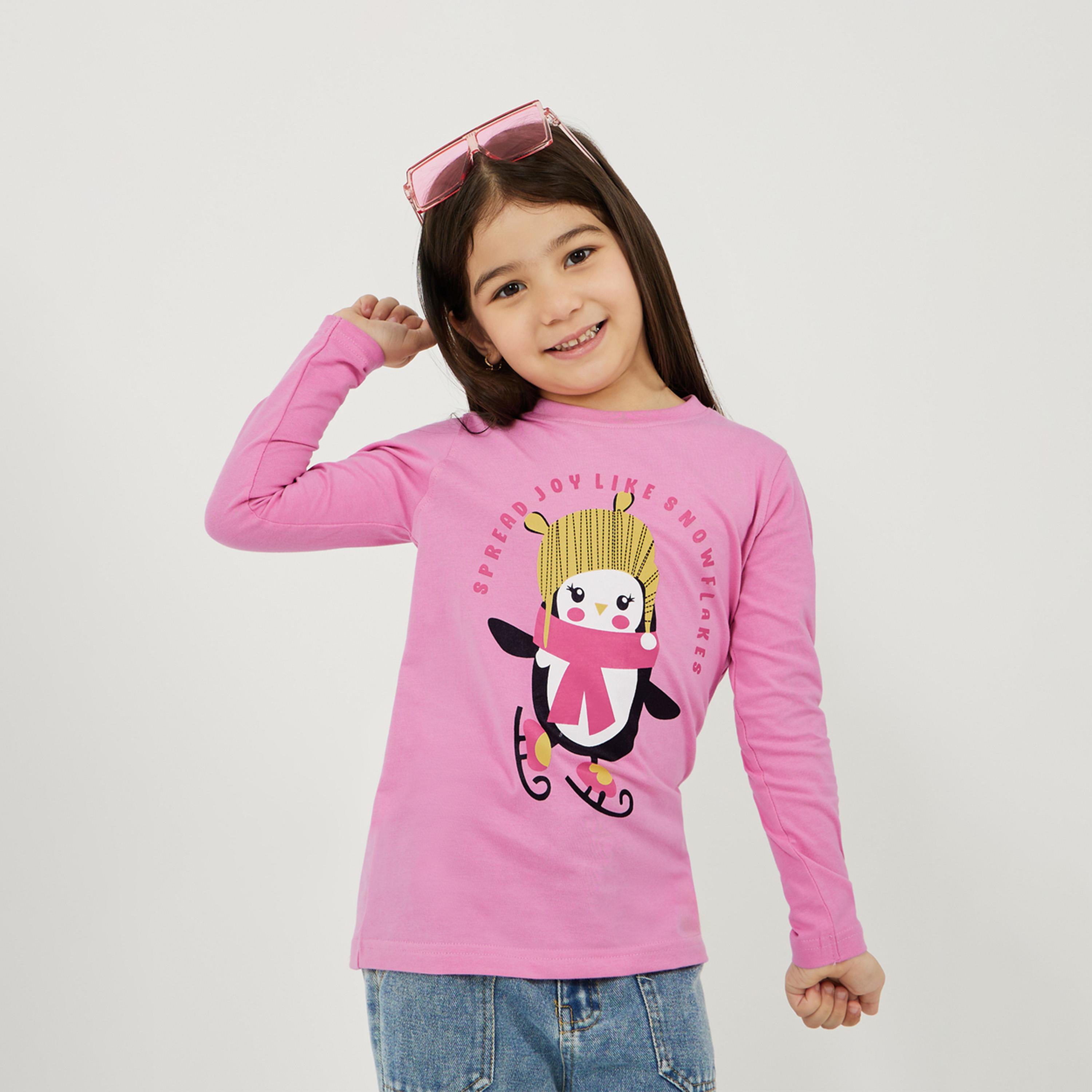 Styli Full Sleeve Printed Shirt-girls-clothing-tshirts-image-3