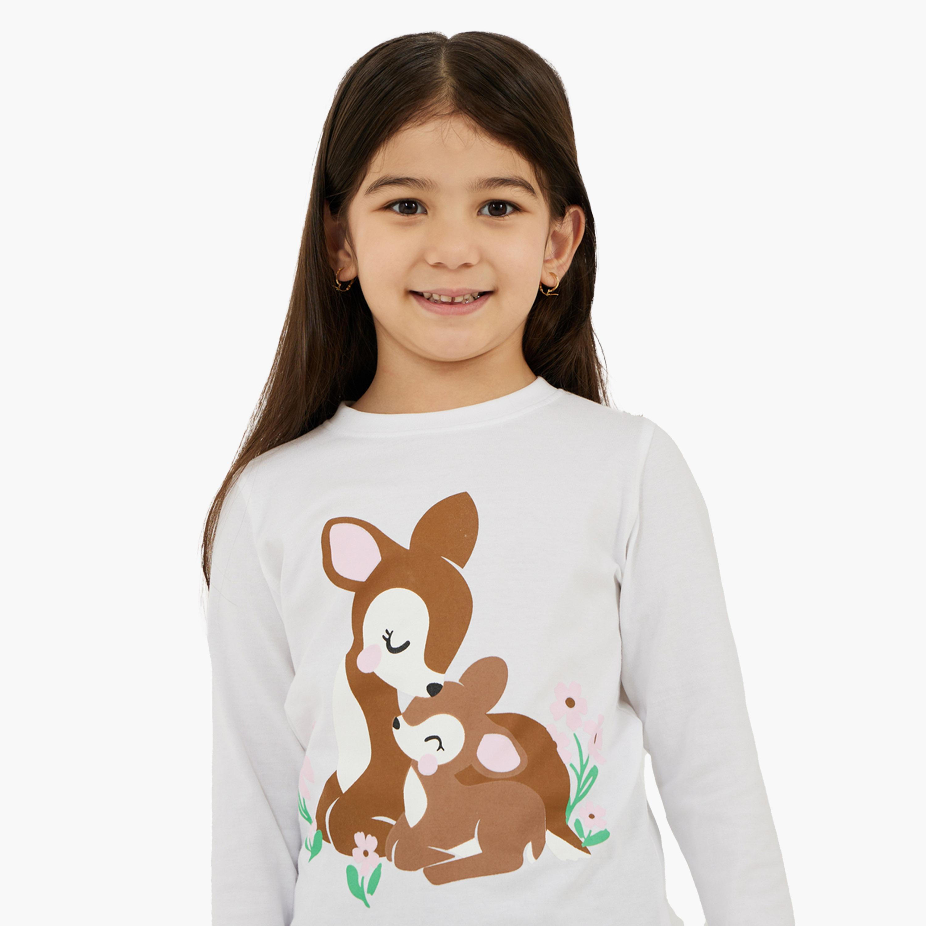 Styli Graphic Print Long Sleeve T-Shirt-girls-clothing-tshirts-image-3