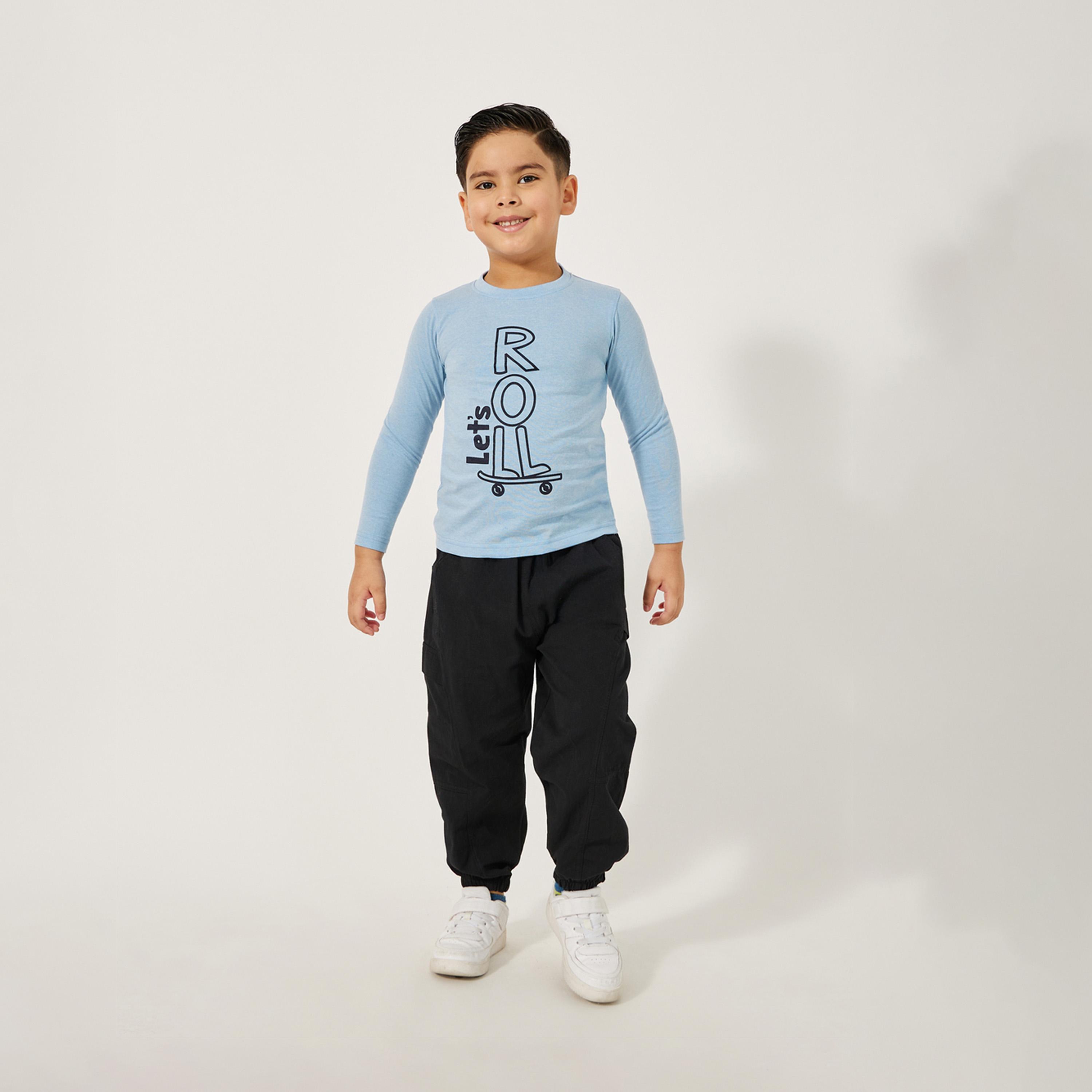 ستايلي - قميص مطبوع بأكمام كاملة-boys-clothing-tshirtsandpolos-image-2