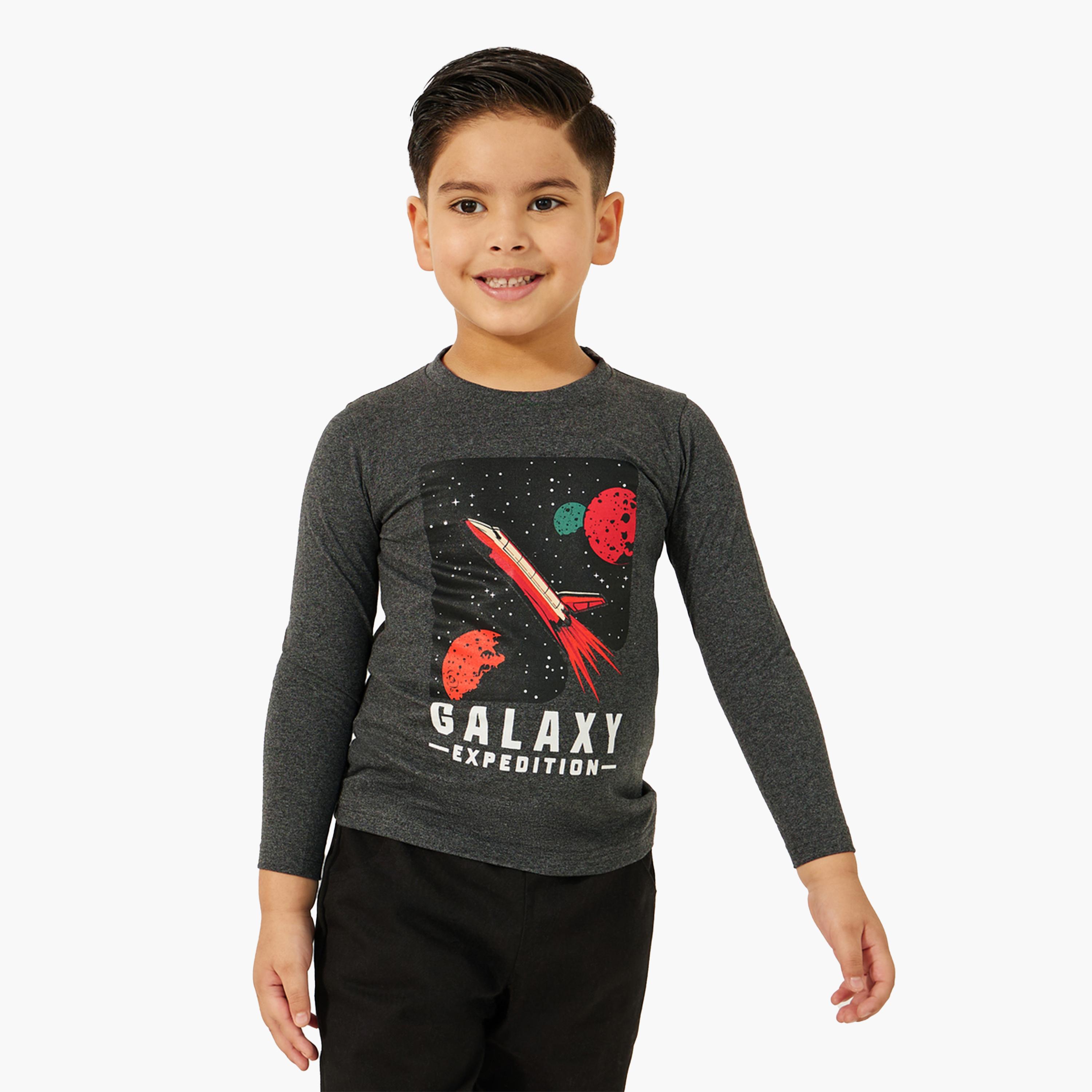 Styli Graphic Print Round Neck T-Shirt-boys-clothing-tshirtsandpolos-image-1