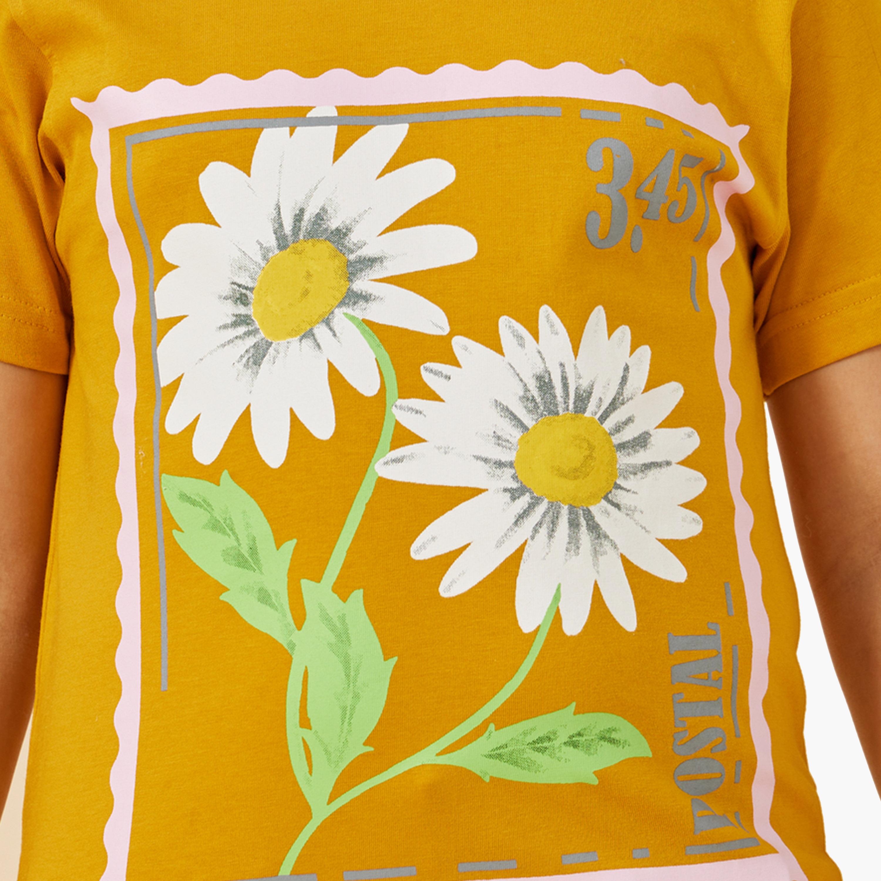 Styli Graphic Print Round Neck T-Shirt-girls-clothing-tshirts-image-4